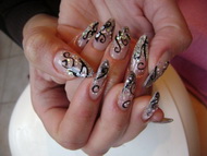 Zselé,akril díszítéssel